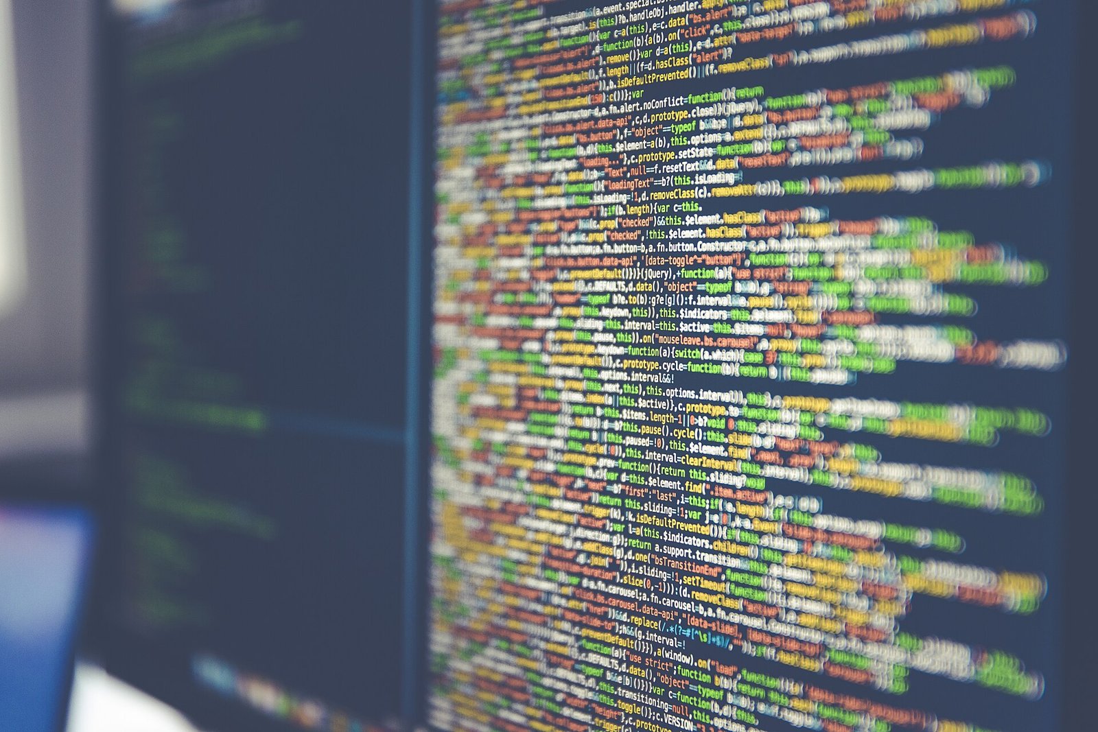 Lines of source code displayed on a computer monitor