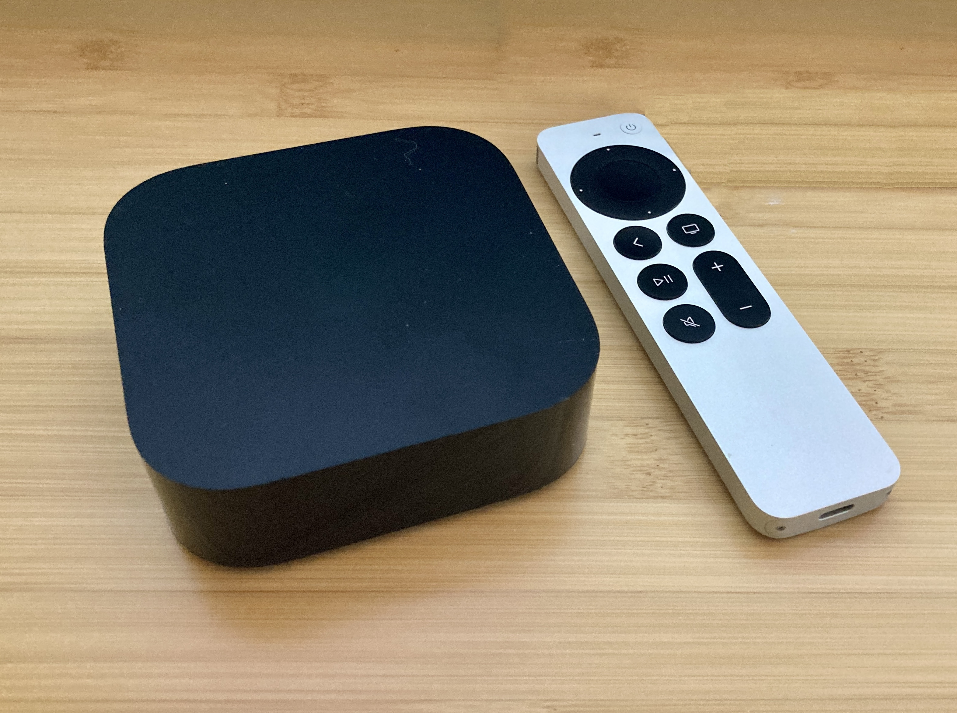 Apple TV 4K unit with Siri Remote