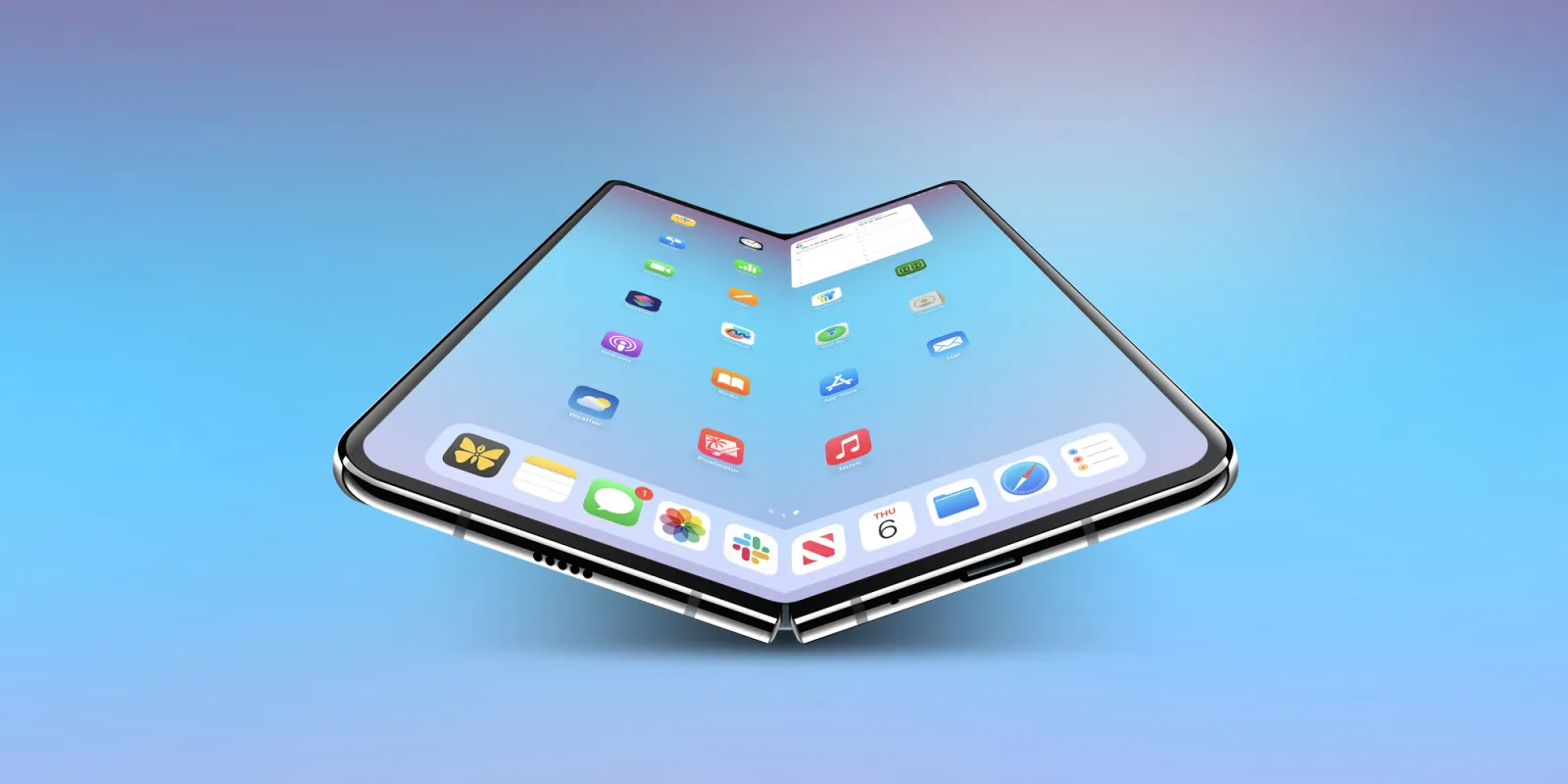 Concept image of Apple's foldable iPhone