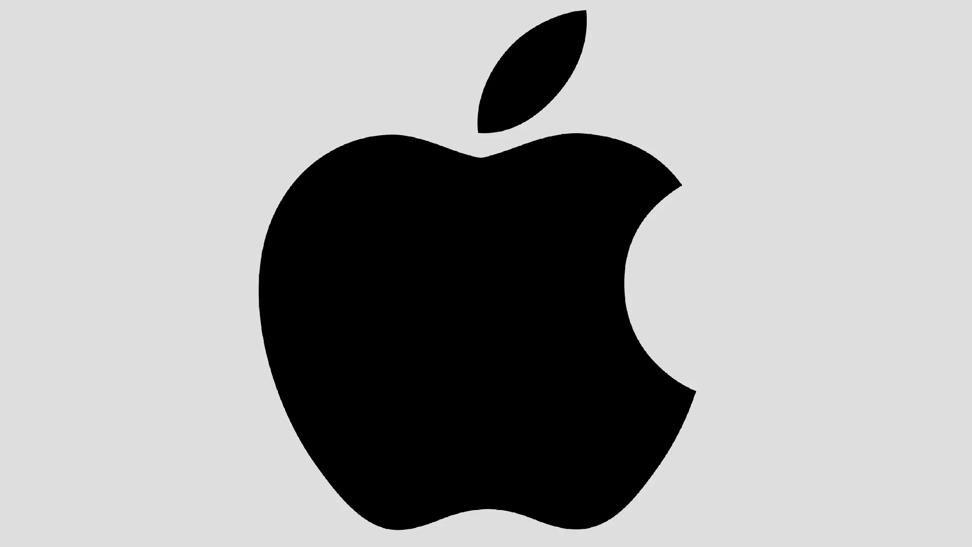 Apple logo on a light background